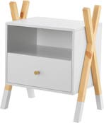 2dekans | Houten Nachtkastje / Kindernachtkastje Jamie - Wit, Ophalen of Verzenden, Zo goed als nieuw