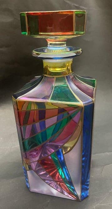 Fles - Glas - decoratieve vintage
