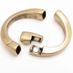 1 x DQ metaal halve armband antiek brons ca. 62 x 12,5 x..., Ophalen of Verzenden, Nieuw, Overige typen