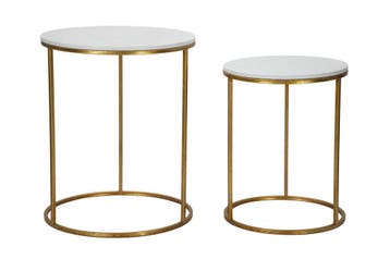 TAFEL EENVOUDIG MARMER PAAR Ø 52X63-42X53 - 1423300000, Ophalen of Verzenden, Nieuw