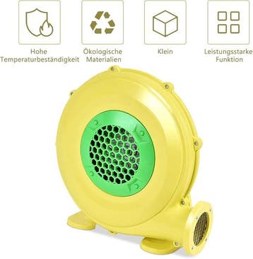 Elektrische luchtpomp - Luchtblazer - 350W - Geel/Groen - GO, Verzenden, Zo goed als nieuw