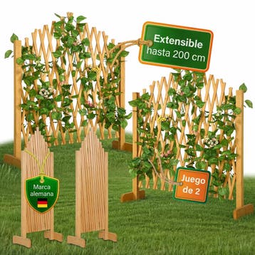 Klimplantenrek Set van 2 Bruin 200x107cm (Voor in Huis), Verzenden, Nieuw