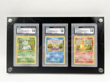 Pokémon - 3 Graded card - Bulbasaur, Squirtle & Charmander -, Hobby en Vrije tijd, Verzamelkaartspellen | Pokémon, Nieuw