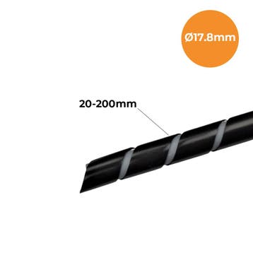 Spiraalband Zwart, 20mm, Ophalen of Verzenden, Nieuw
