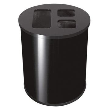 Afvalbak | Metaal (Zwart) | 40L | Open | Afvalscheiding |, Verzenden, Nieuw in verpakking