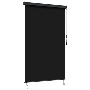 vidaXL Rolgordijn Zwart 160 x 250 cm Stof en Aluminium, Verzenden, Nieuw, Zwart