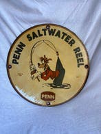 PENN Saltwater Reel emaille reclamebord – Goofy visser – Ø