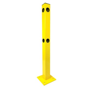 Hoekpaal 90° - Geel - Gegalvaniseerd staal - 3,5 mm - Binnen, Verzenden