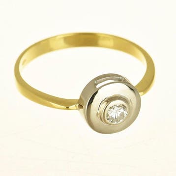 Ring - 18 karaat Geel goud Diamant (Natuurlijk), Nieuw