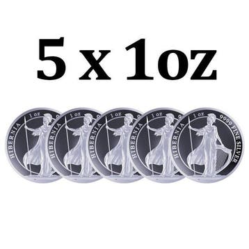 Tokelau. 2 Dollars 5 x 2022 1oz $2 NZD Tokelau Hibernia