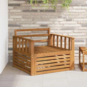 vidaXL 2 st Tuinbank Naturel, Tuin en Terras, Verzenden, Nieuw, 2 zitplaatsen