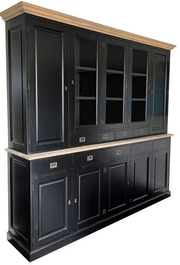 Buffetkast zwart Lelystad 260 x 235cm eiken lijsten, Ophalen of Verzenden, Nieuw