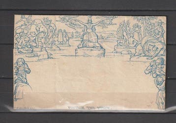 Groot-Brittannië 1840 - zeldzaam, Mulready-enveloppe van, Gestempeld