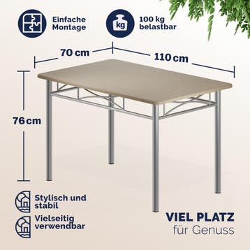 Eettafelset Paul 5-delig Eikenhout (Meubelen, Interieur), Verzenden