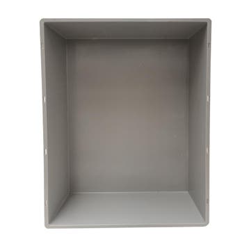 Stapelbak, 800x600x220 mm, euronorm gesloten bodem, grijs, Ophalen of Verzenden