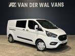 Ford Transit Custom 2.0 TDCI 130pk Automaat L2H1 Dubbele Cab, Automaat, Stof, Gebruikt, Wit