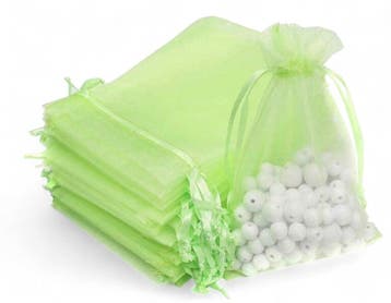 ca. 50 x Organza zakjes 7 x 9 cm – lichtgroen, Ophalen of Verzenden, Nieuw
