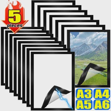 Zwarte Magnetische Fotolijsten - Zelfklevend & Flexibel voor, Verzenden, Nieuw