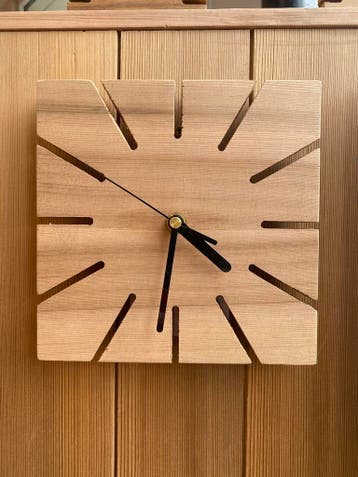 Sawo Klok Loisto Vierkant Cederhout, Verzenden, Nieuw