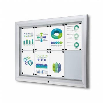 Informatiekast Buiten Whiteboard 8x A4, Nieuw in verpakking