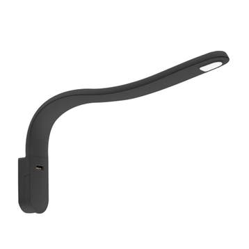 LED Lamp met Zwanenhals S Flexibel 12V Zwart, Nieuw