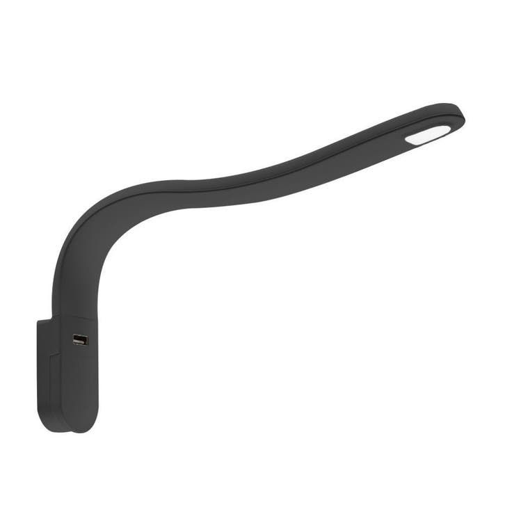 LED Lamp met Zwanenhals S Flexibel 12V Zwart, Caravans en Kamperen, Kampeeraccessoires, Nieuw