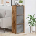 vidaXL Dressoir met lade Oudhout 35 x 32 x 99,5 cm, Minder dan 50 cm, Verzenden, Nieuw, 25 tot 50 cm