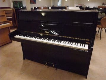 Rösler piano, 109cm hoog, zwart hoogglans * Warme Piano *, Gebruikt, Verzenden, Zwart, Piano