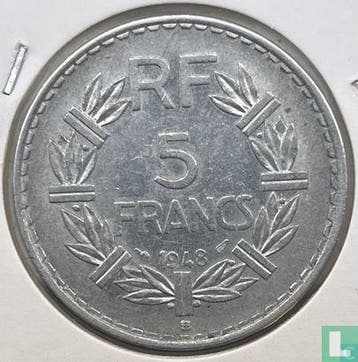 Frankrijk 5 francs 1948 (B), Verzenden, Frankrijk, Losse munt