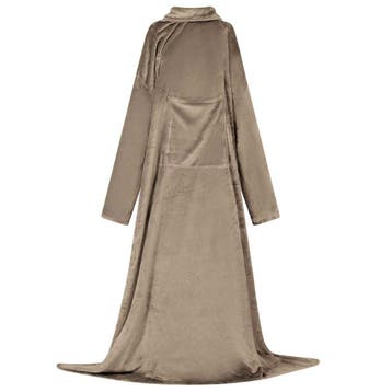 vidaXL Deken hoodie Kameel F Flanel, Verzenden, Nieuw