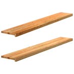 vidaXL Vensterbanken 2 st 160x25x2 cm massief eikenhout, Doe-het-zelf en Verbouw, Kozijnen en Schuifpuien, Verzenden, Nieuw
