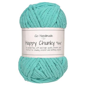 Go Handmade Happy Chunky Fine - 17980 Mint - Chenille Gare, Ophalen of Verzenden, Nieuw