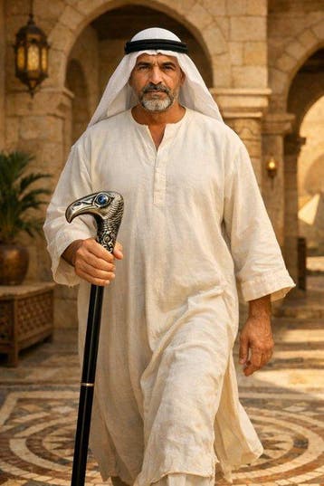 sculptuur, ***FALCON HEAD WALKING CANE – SilverTone