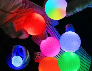 Set van 6 Glow Golfballen – LED &amp; Impact Nachtgolf, Sport en Fitness, Golf, Verzenden, Nieuw