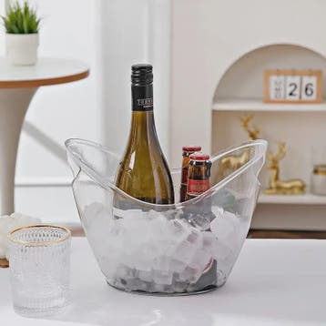 Grote Transparante IJsemmer met Handvat - Perfect voor Wijn,, Verzenden, Nieuw