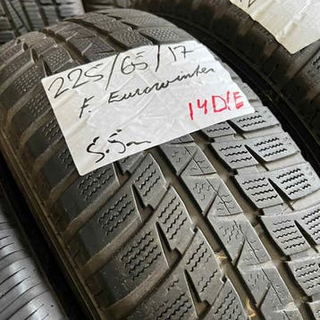 2 x Falken Eurowinter 225-65-17 Winterbanden 5,5mm, Gebruikt, 17 inch, Band(en), Personenwagen