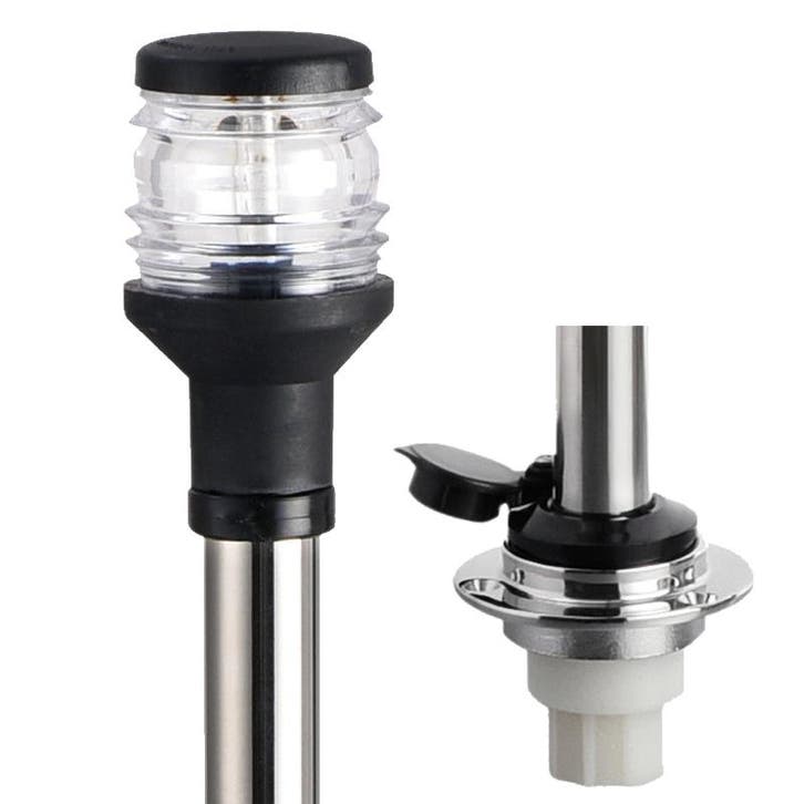 Lichtmast 100 CM met RVS basis 12V 10W Halogeen, Watersport en Boten, Bootonderdelen, Nieuw, Zeilboot of Motorboot, Ophalen of Verzenden