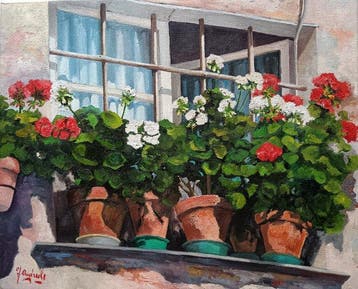 Italiaanse school (XX) - Davanzale fiorito