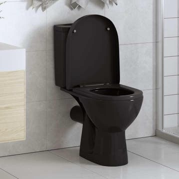 vidaXL Toiletbril soft-close met quick-release ontwerp zwart, Verzenden, Nieuw