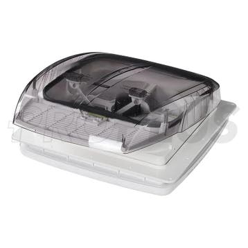 Dakluik DeLuxe 400 x 400 mm transparant met ventilator - Pro