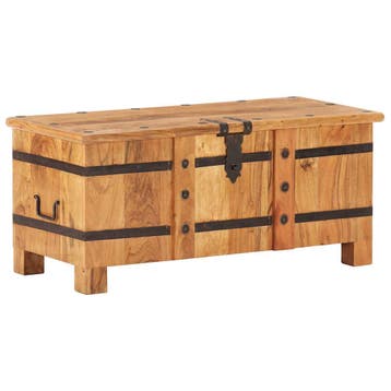 vidaXL Opbergkist 90x40x40 cm massief acaciahout, Huis en Inrichting, Woonaccessoires | Kisten, Verzenden, Nieuw