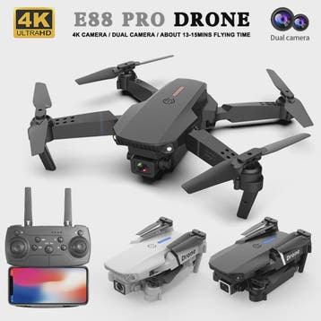 E88 Pro Max Drone: Opvouwbare Quadcopter met 4K Camera, Opti, Audio, Tv en Foto, Drones, Verzenden, Nieuw