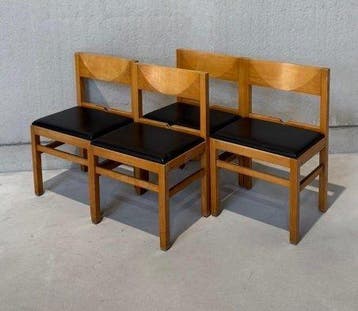 Stoel - hard hout - Een set van vier stoelen, Antiek en Kunst