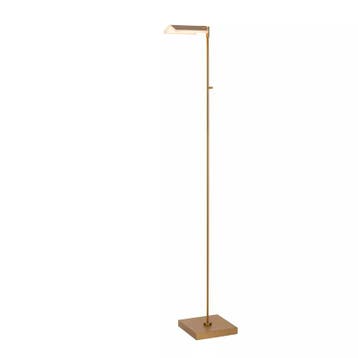 2x Vloerlamp, Lucide, Aaron, goud/messing, 20x20x134cm, Tuin en Terras, Nieuw
