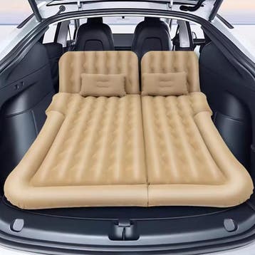 Universeel auto luchtbed 174x126 cm met pomp en kussens, Verzenden, Nieuw