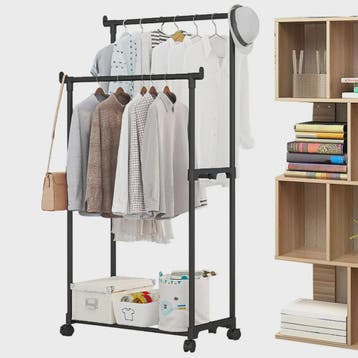 Robuust Kledingrek op Wielen met Geïntegreerde Schoenen- en, Kleding | Dames, Kledingrekken, Verzenden, Nieuw