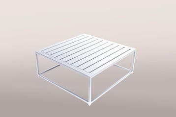 Flow Square aluminium loungetafel 90 x 90 cm wit |, Ophalen of Verzenden, Nieuw