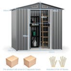 LIVSK Tuinschuur - Gegalvaniseerd Metalen Frame - 3,68 m³ Op, Doe-het-zelf en Verbouw, Gereedschap | Lasapparaten, Verzenden, Nieuw