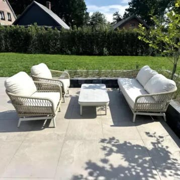 Loungeset Mallorca, beige, Nieuw