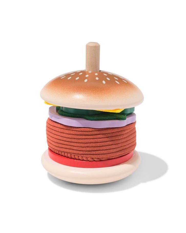 HEMA Hamburger 9x12x9cm hout, Kinderen en Baby's, Speelgoed | Overig, Nieuw, Verzenden